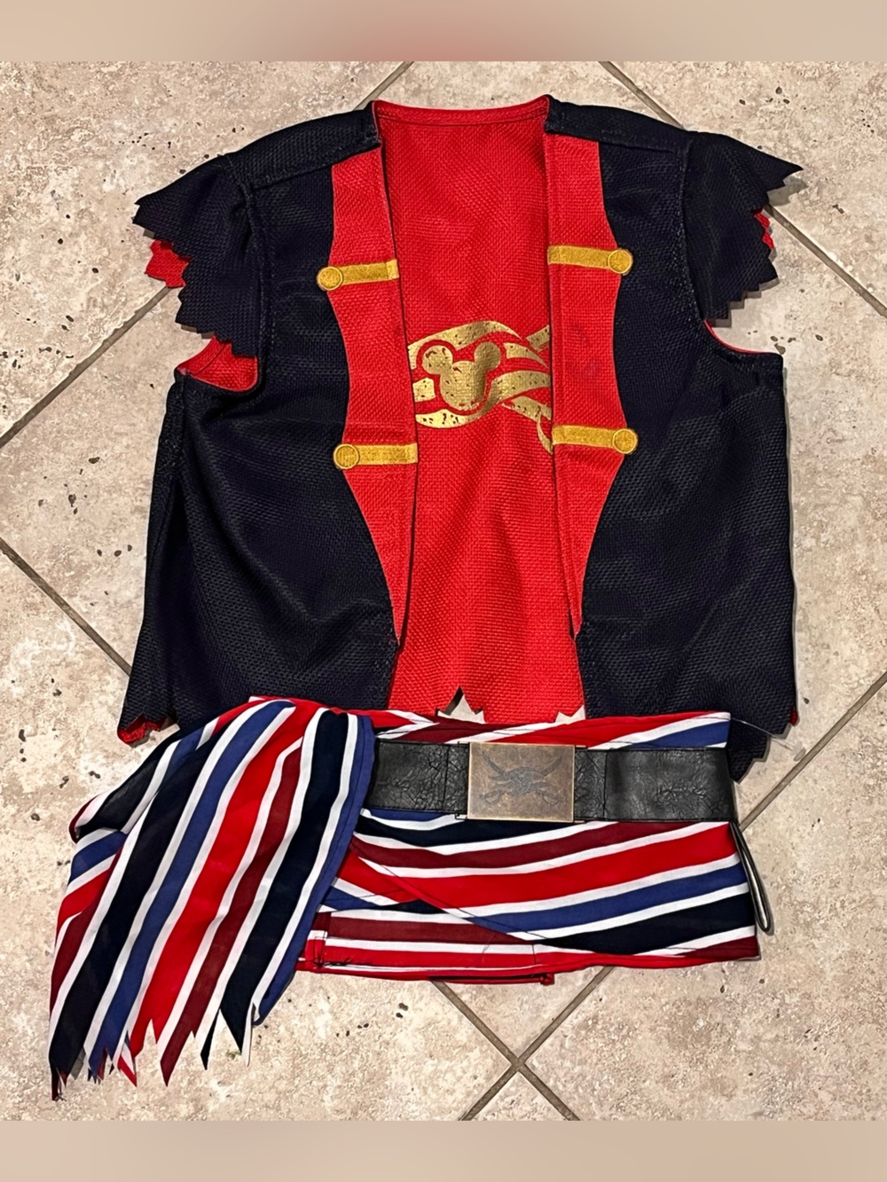 Disney Cruise Line DCL Pirate Costume Kids Boys Youth Medium M 10 EUC